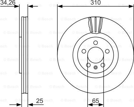 BOSCH 0 986 479 642 - Тормозной диск autosila-amz.com