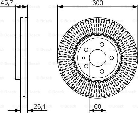 BOSCH 0 986 479 666 - Тормозной диск autosila-amz.com