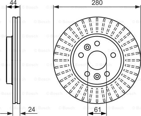 BOSCH 0 986 479 611 - Тормозной диск autosila-amz.com