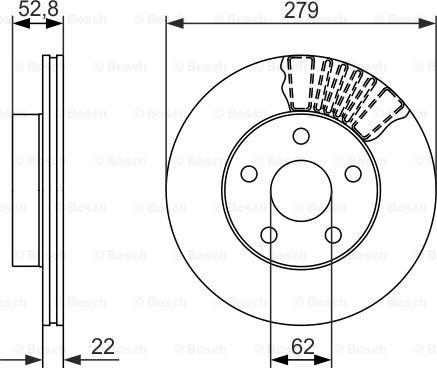 BOSCH 0 986 479 618 - Тормозной диск autosila-amz.com