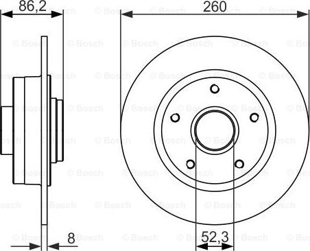 BOSCH 0 986 479 684 - Тормозной диск autosila-amz.com