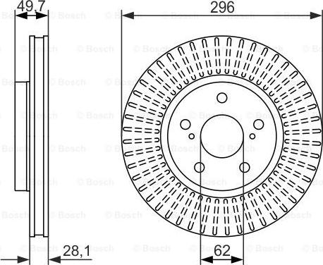 BOSCH 0 986 479 633 - Тормозной диск autosila-amz.com