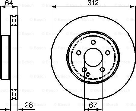 BOSCH 0 986 479 040 - Тормозной диск autosila-amz.com