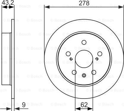 BOSCH 0 986 479 047 - Тормозной диск autosila-amz.com