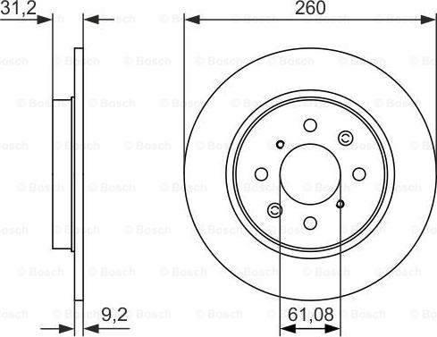 BOSCH 0 986 479 051 - Тормозной диск autosila-amz.com