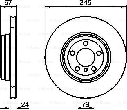 BOSCH 0 986 479 005 - Тормозной диск autosila-amz.com