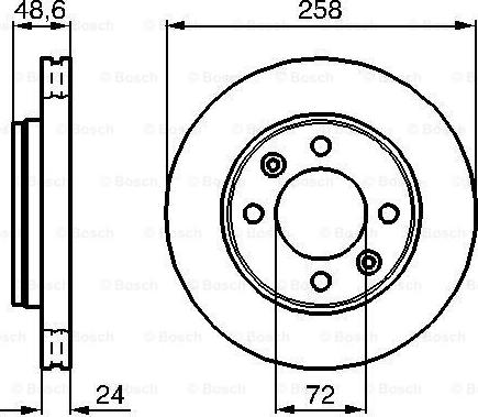 BOSCH 0 986 479 008 - Тормозной диск autosila-amz.com