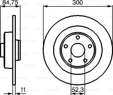 BOSCH 0 986 479 083 - Тормозной диск autosila-amz.com