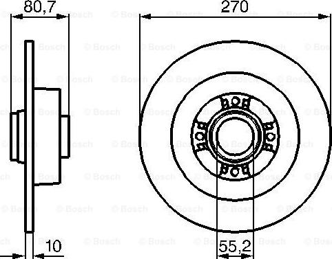 BOSCH 0 986 479 196 - Тормозной диск autosila-amz.com