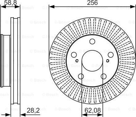 BOSCH 0 986 479 152 - Тормозной диск autosila-amz.com