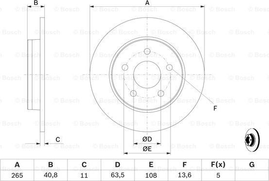 BOSCH 0 986 479 169 - 0 986 479 169 диск тормозной задний!\ Ford Focus 1.4-2.0/TDCi 04> autosila-amz.com