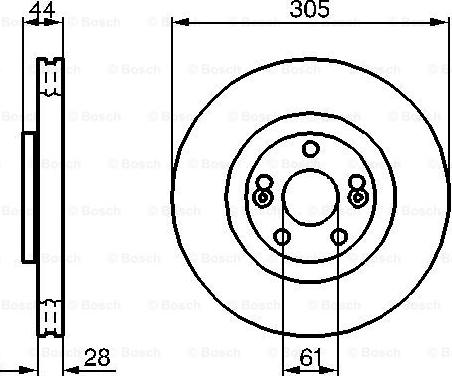 BOSCH 0 986 479 109 - Тормозной диск autosila-amz.com