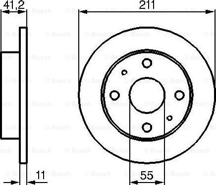 BOSCH 0 986 479 119 - Тормозной диск autosila-amz.com