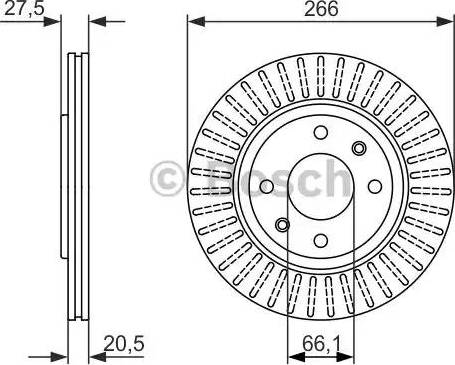 BOSCH 0 986 479 849 - Тормозной диск autosila-amz.com