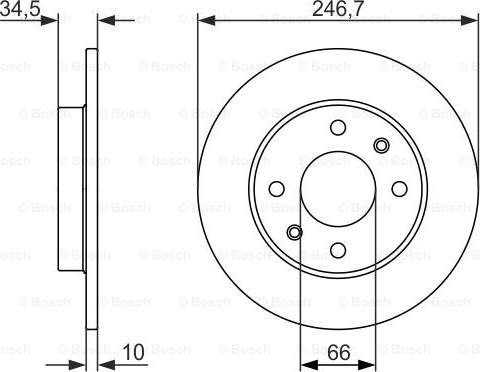 BOSCH 0 986 479 827 - Тормозной диск autosila-amz.com