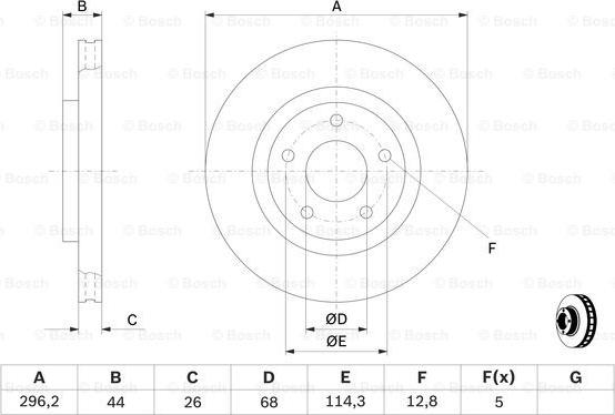 BOSCH 0 986 479 358 - Тормозной диск autosila-amz.com