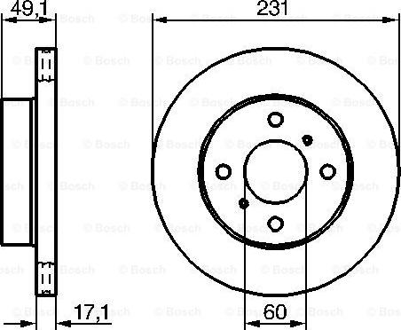 BOSCH 0 986 479 241 - Тормозной диск autosila-amz.com