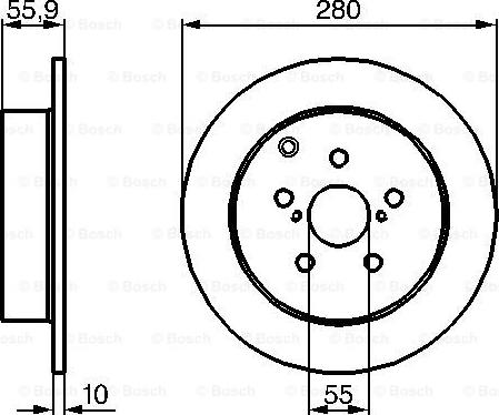 BOSCH 0 986 479 242 - Тормозной диск autosila-amz.com