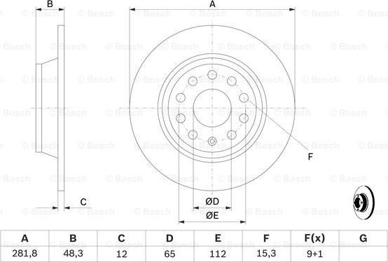 BOSCH 0 986 479 B93 - Тормозной диск autosila-amz.com