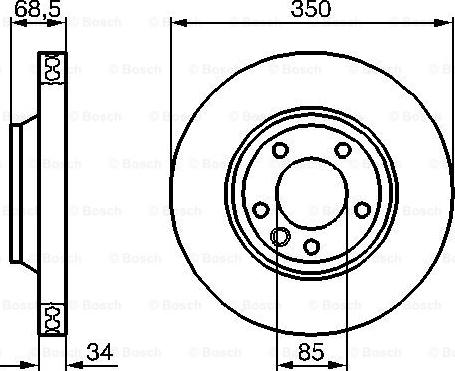 BOSCH 0 986 479 251 - Тормозной диск autosila-amz.com