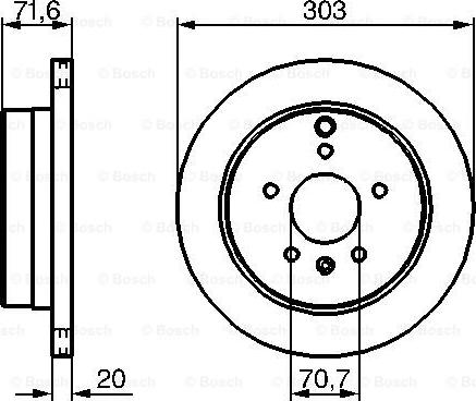 BOSCH 0 986 479 268 - 0 986 479 268 диск тормозной задний!\ Opel Antara, Chevrolet Captiva 2.0-3.2 06> autosila-amz.com