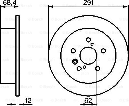 BOSCH 0 986 479 200 - Тормозной диск autosila-amz.com