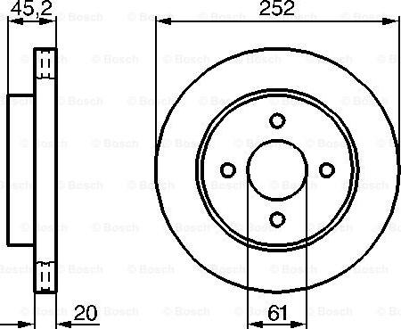 BOSCH 0 986 479 238 - Тормозной диск autosila-amz.com