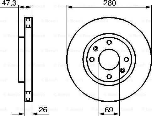 BOSCH 0 986 479 229 - Тормозной диск autosila-amz.com