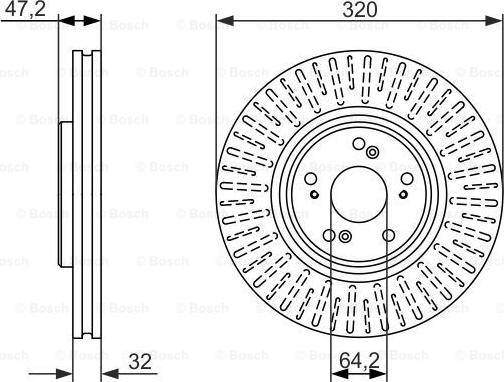 BOSCH 0 986 479 741 - Тормозной диск autosila-amz.com