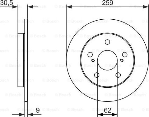 CAR BG 4233 - Тормозной диск autosila-amz.com