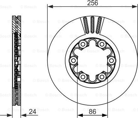 BOSCH 0 986 479 712 - Тормозной диск autosila-amz.com