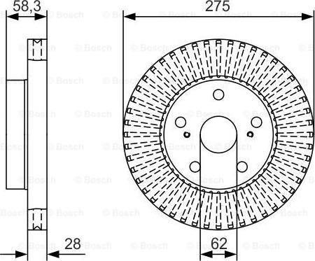 BOSCH 0 986 479 A97 - Тормозной диск autosila-amz.com