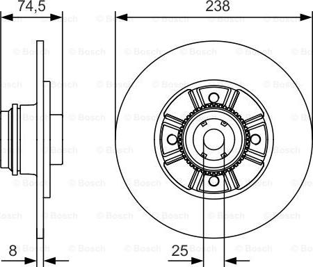 BOSCH 0 986 479 A48 - Тормозной диск autosila-amz.com