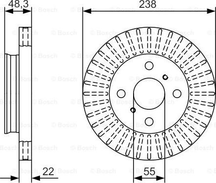 BOSCH 0 986 479 A63 - Тормозной диск autosila-amz.com