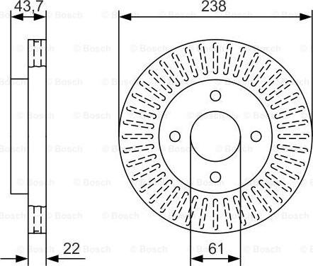 BOSCH 0 986 479 A87 - Тормозной диск autosila-amz.com