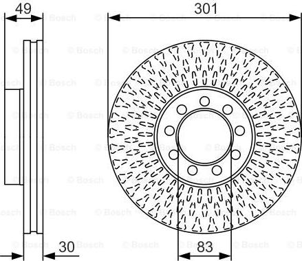 BOSCH 0 986 479 A23 - Тормозной диск autosila-amz.com