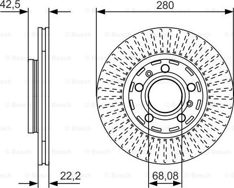 BOSCH 0 986 479 C89 - Тормозной диск задн Лев/Прав AUDI A4 B5, A4 B6, A4 B7, A8 D3 VW PASSAT B3/B4, PHAETON 1.6-6.0 02.88- autosila-amz.com