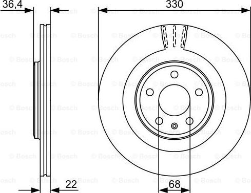 BOSCH 0 986 479 C86 - Тормозной диск autosila-amz.com