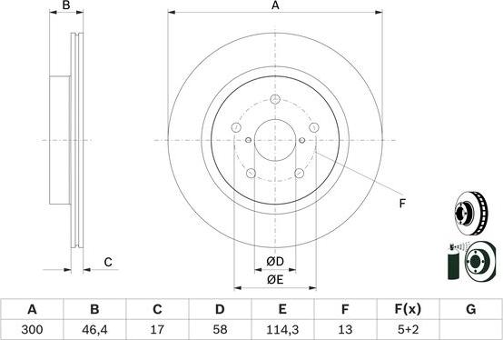 BOSCH 0 986 479 D64 - Тормозной диск autosila-amz.com