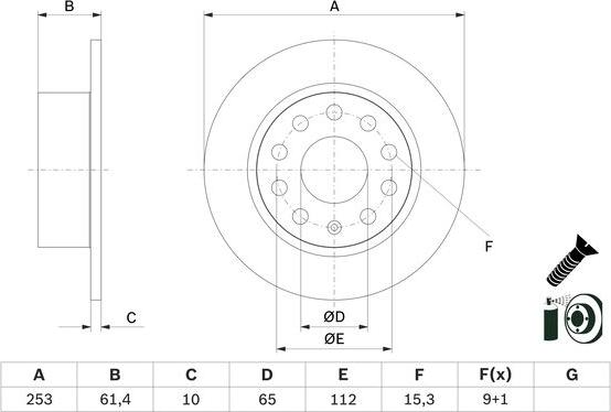 BOSCH 0 986 479 E00 - Тормозной диск autosila-amz.com