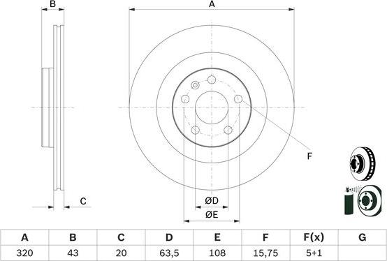 BOSCH 0 986 479 E87 - Тормозной диск autosila-amz.com