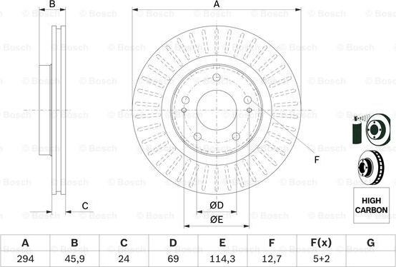 BOSCH 0 986 479 E76 - Тормозной диск autosila-amz.com