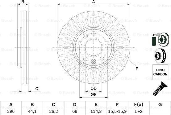 BOSCH 0 986 479 E77 - Тормозной диск autosila-amz.com