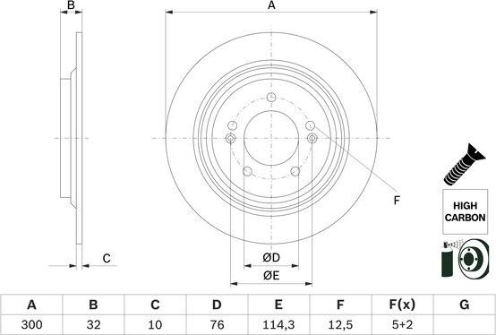 BOSCH 0 986 479 H01 - Тормозной диск autosila-amz.com