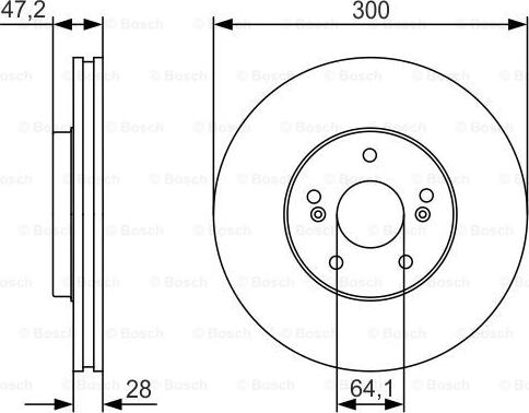 BOSCH 0 986 479 R47 - Тормозной диск autosila-amz.com