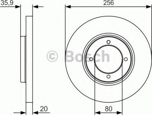 BOSCH 0 986 479 R04 - Тормозной диск autosila-amz.com