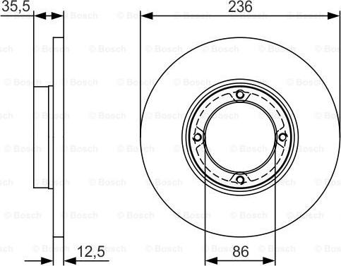 BOSCH 0 986 479 R81 - Тормозной диск autosila-amz.com