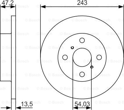 BOSCH 0 986 479 R87 - Тормозной диск autosila-amz.com