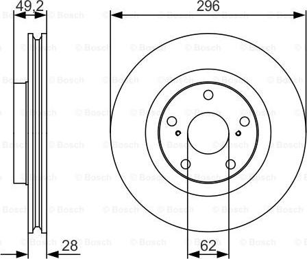 BOSCH 0 986 479 R33 - Тормозной диск autosila-amz.com