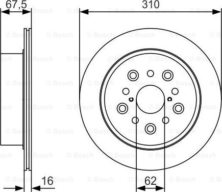 BOSCH 0 986 479 R25 - Тормозной диск autosila-amz.com